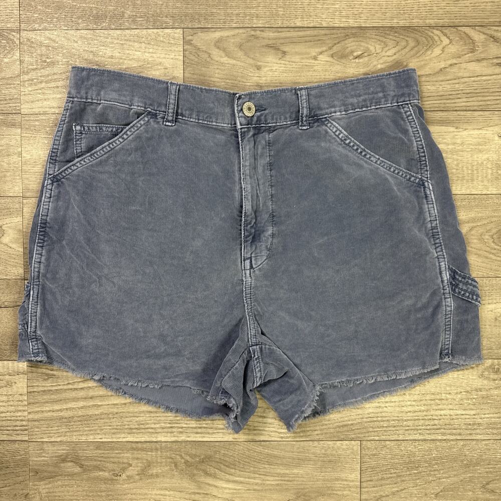 American Eagle Highest Rise 90s Boyfriend Short Corduroy Blue sz 12